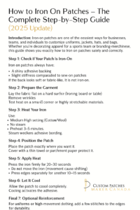 how to iron on patches