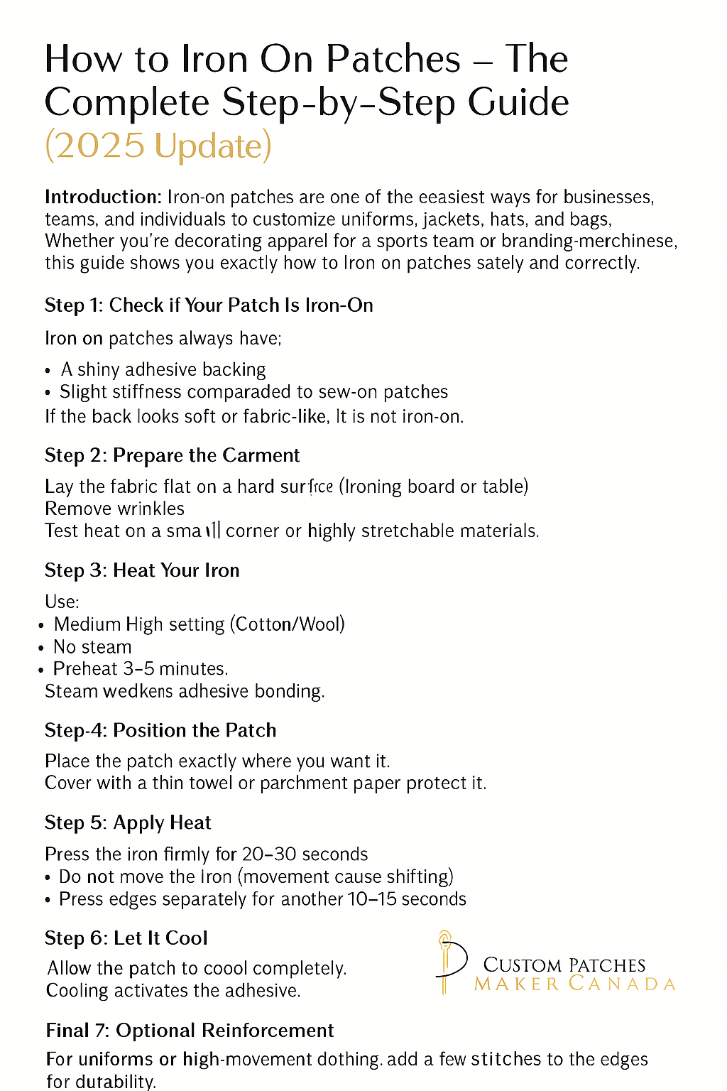 how to iron on patches