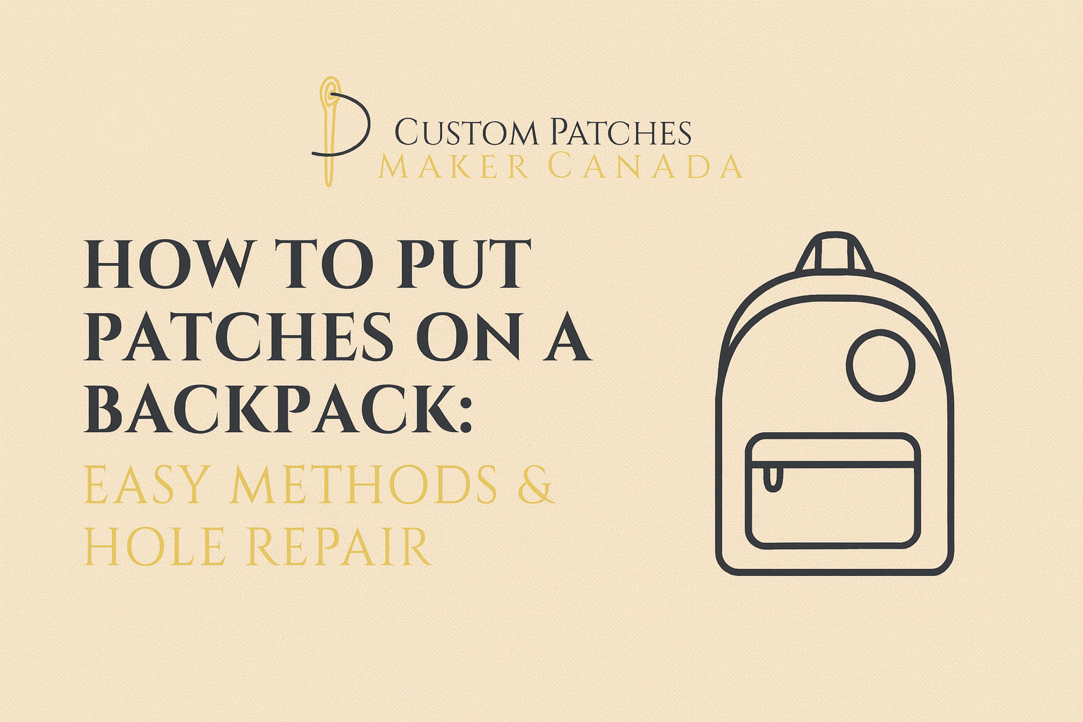How to Put Patches on a Backpack
